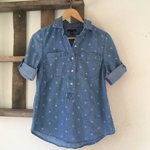 Tommy Hilfiger 3/4 button anchor collar shirt